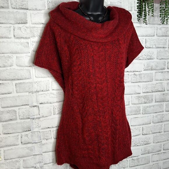 Worthington Cable Knit Sweater, Cowl Neck Short Sleeve Size 3X - Picture 4 of 7